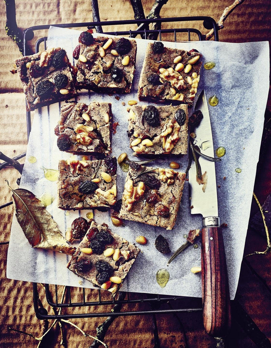 Castagnaccio aux châtaignes et noix