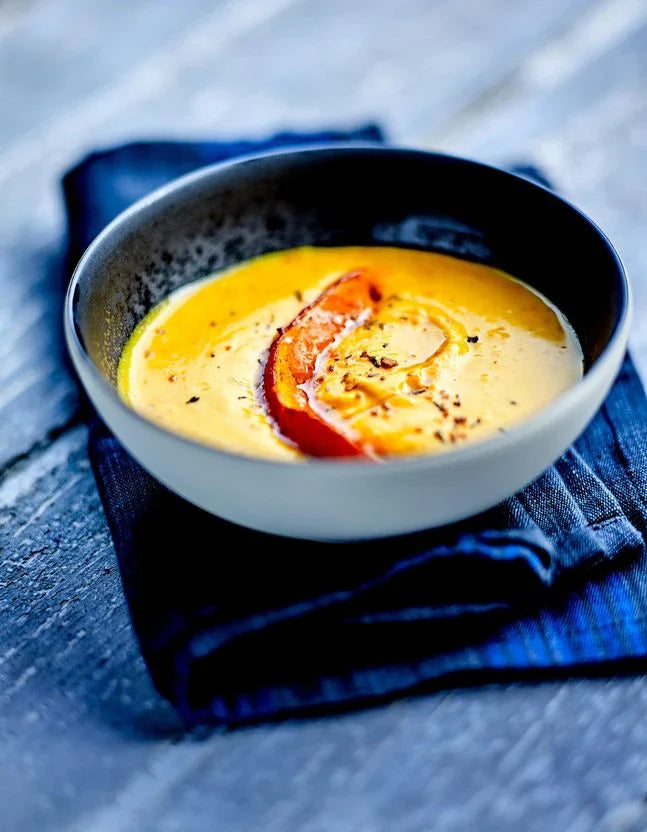 Velouté de potimarron et lait d’amande