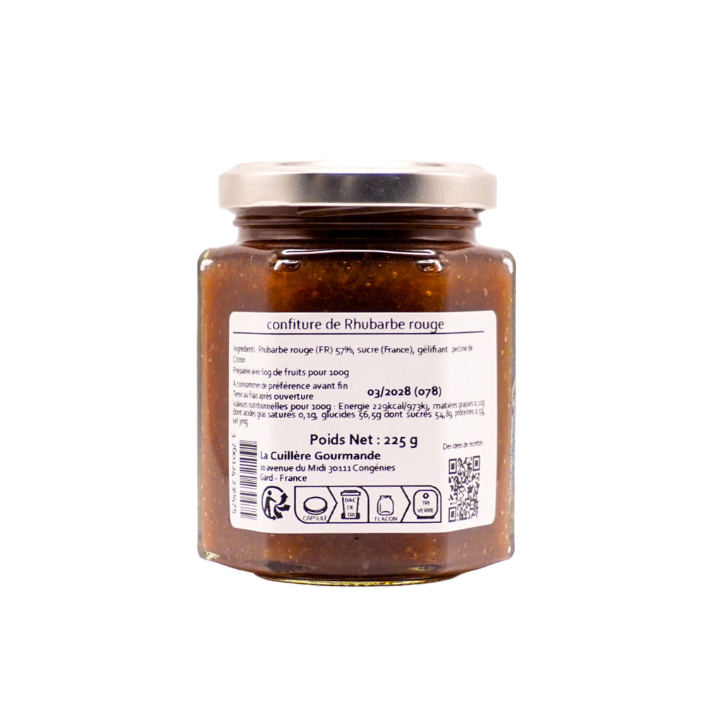 La cuillière gourmande – Confiture Rhubarbe rouge