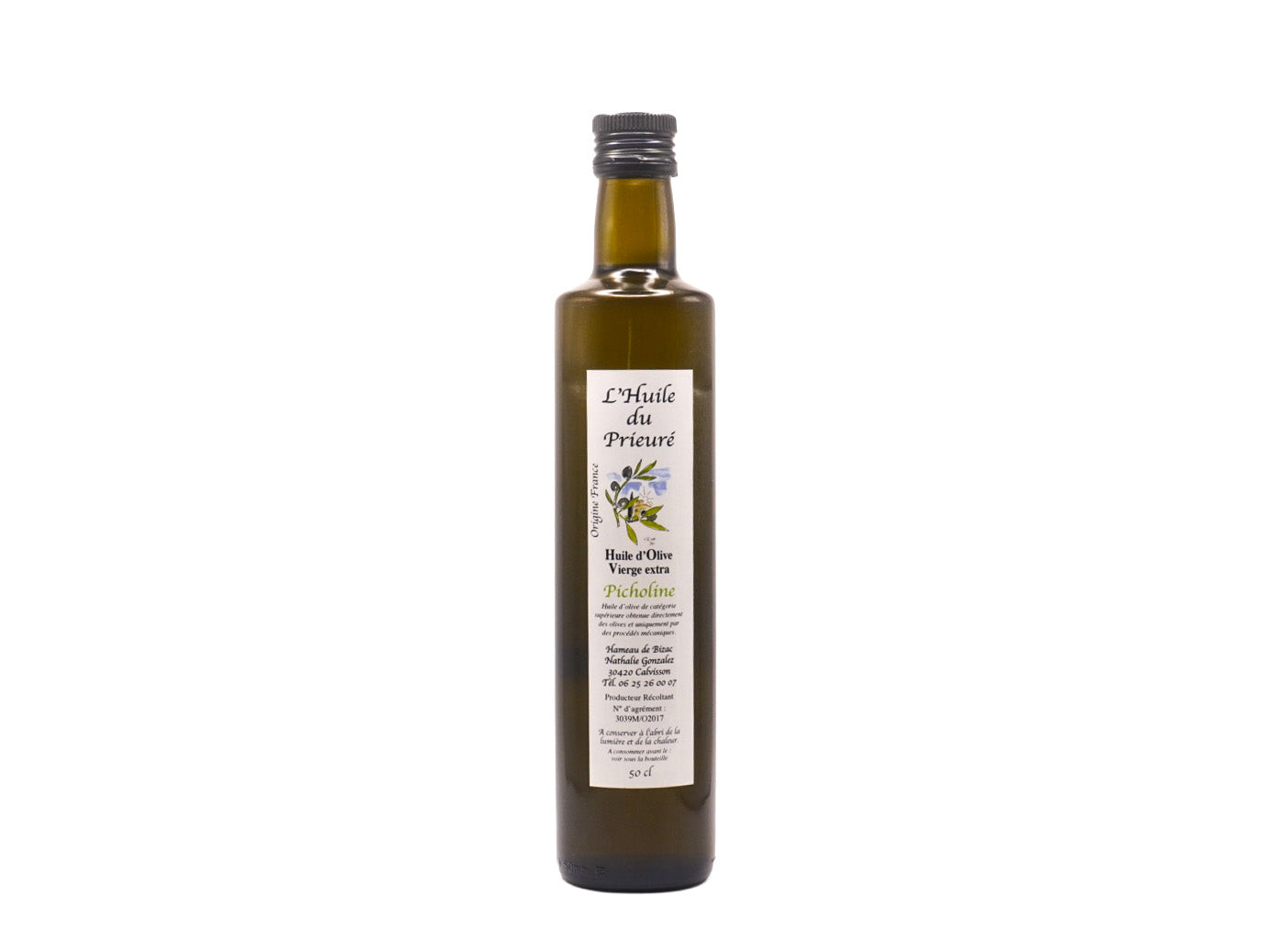 L'Huile d'olive du prieuré – Huile d'olive vierge extra Picholine