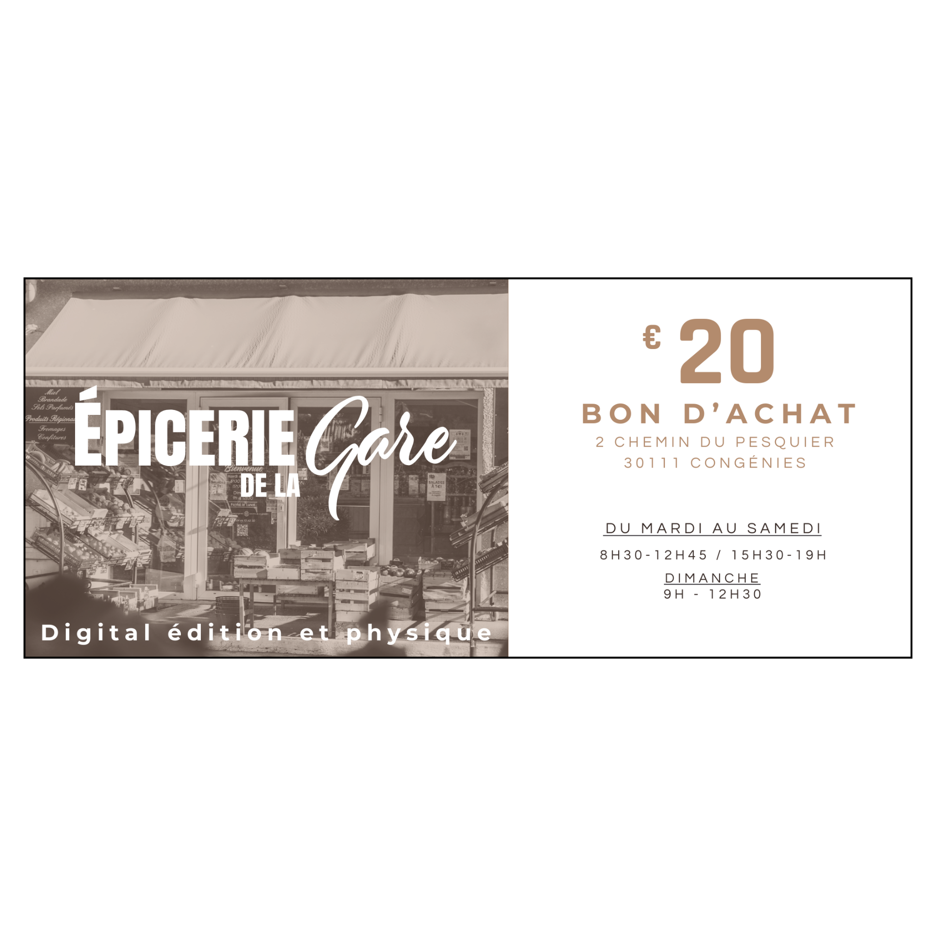 Carte cadeaux - 20€